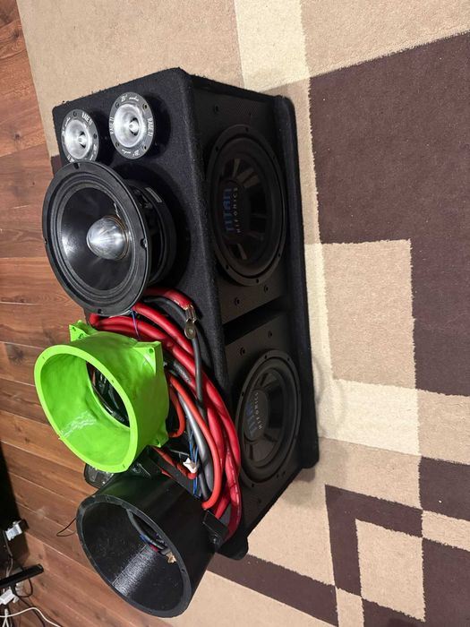 Sistem Audio Auto Puternic – 2x Hifonics Titan + B2 Audio RAGE