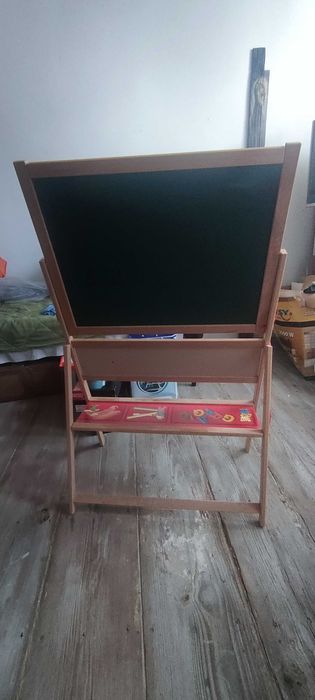 Детска дървена двустранна дъска за писане