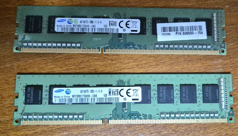 Ram pc DDR3 4GB pc12600 (1600 mhz)