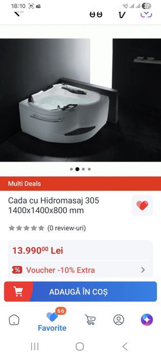 Cadă cu hidromasaj