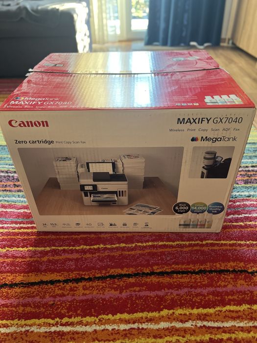 Imprimanta multifunctionala Inkjet color CISS Canon Maxify GX7040, A4, duplex, Wi-Fi, Fax
