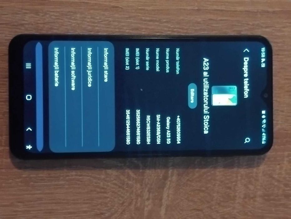 Telefon samsung galaxy A23 5G în stare perfectă niciun defect