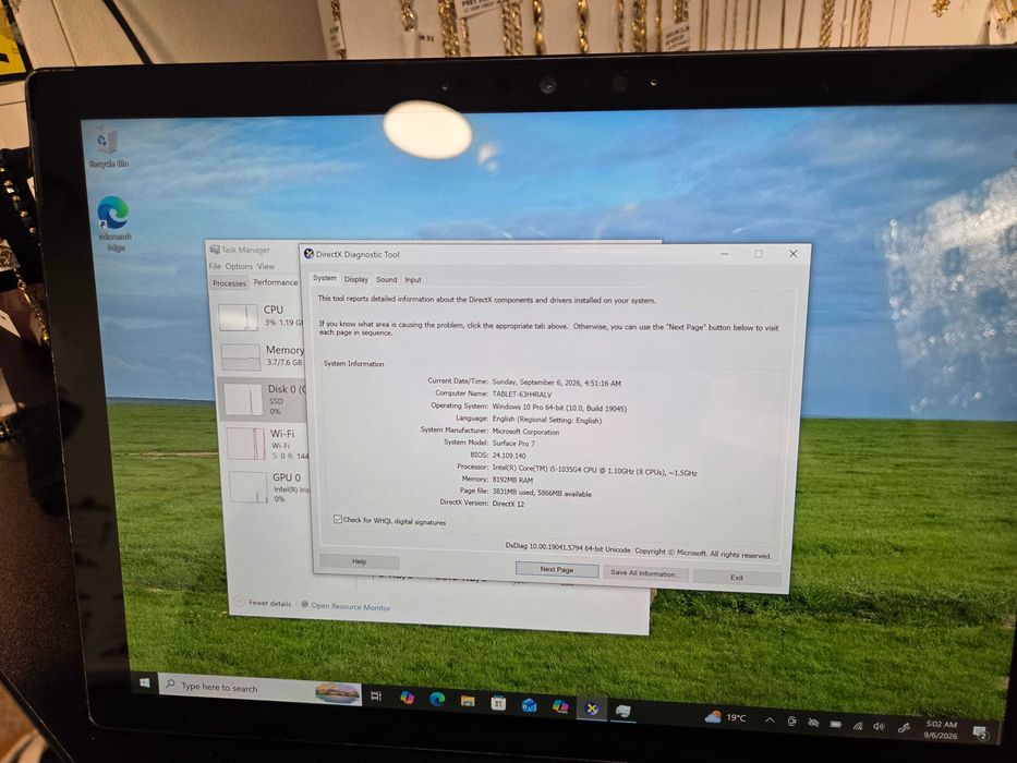 Hope Amanet P10/Tableta Microsoft Surface Pro 7 12.3"  256GB i5 10th