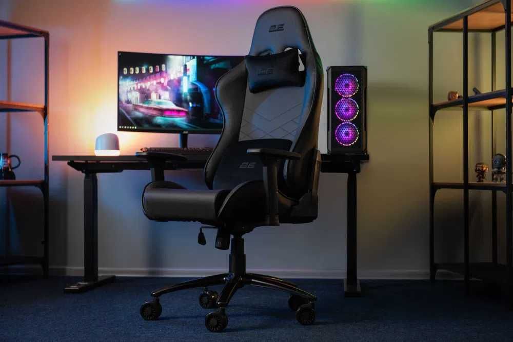 Игровое кресло 2EGAMING BUSHIDO II Black/Dark Grey/White/Black Red