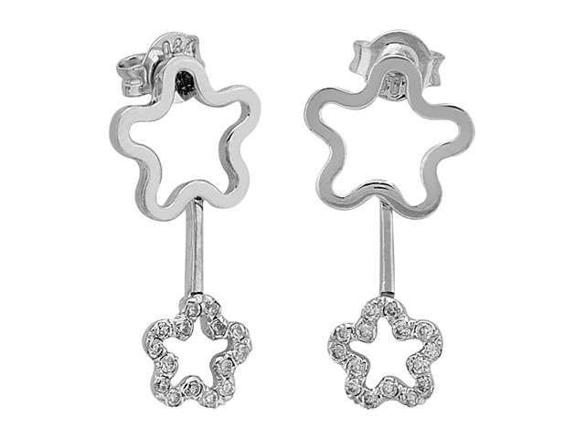 Серьги Sirius белое золото и бриллианты