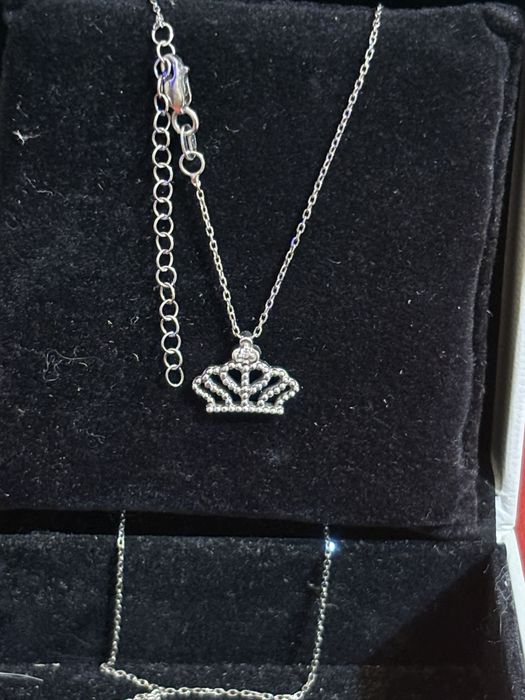 Сребърно колие с естествен диамант на ZEN D0.02