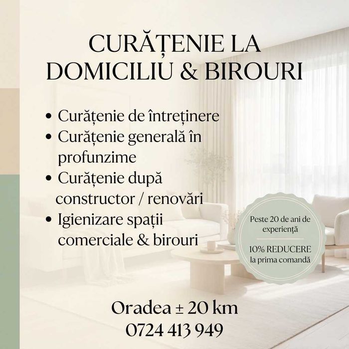 Servicii de curățenie la domiciliu, PFA