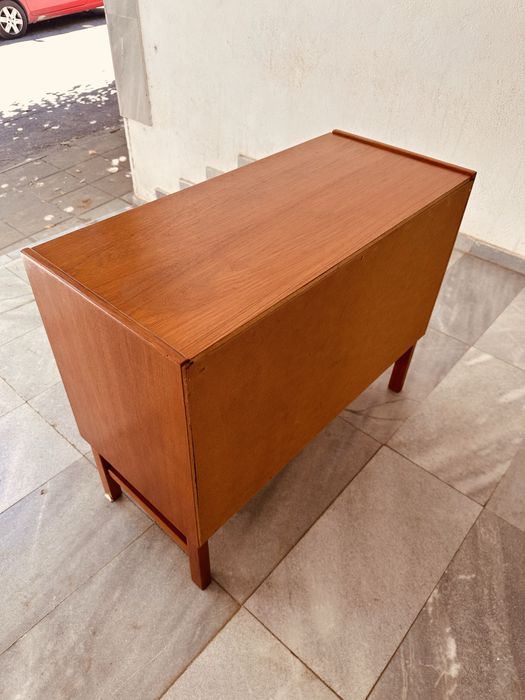 Скандинавски бар шкаф от тиков фурнир – Mid Century Modern, 60-те години