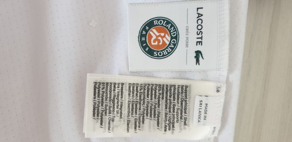 Lacoste X Roland Garros Dress 40 / M НОВО ОРИГИНАЛ Дамска Спортна Рокл