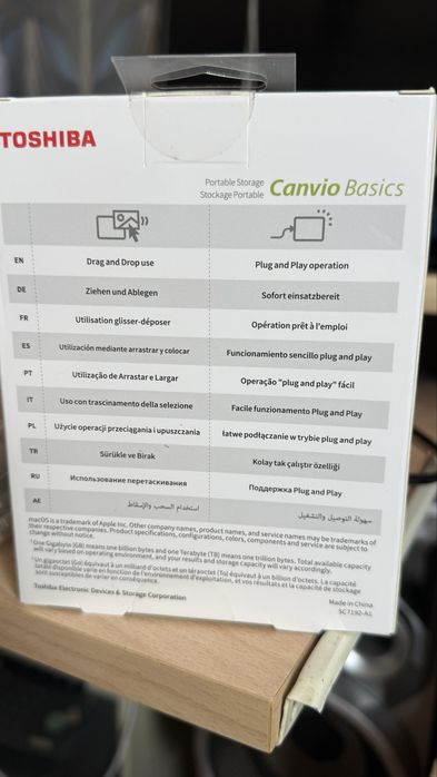Продам внешний диск toshiba 1 tb