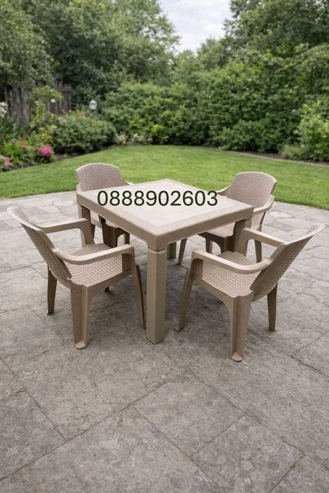 СУПЕР ПРОМОЦИЯ Градински комплект – маса + 4 стола