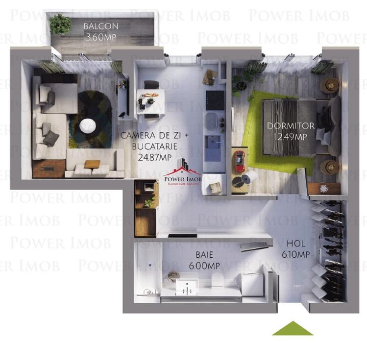 MAURER VILLAS- Apartament 2 camere, nou, nemobilat, parcare, Tractorul