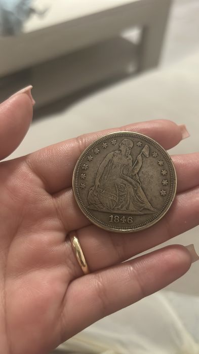 Monedă SUA 1 Dollar 1846 – Seated Liberty – Argint