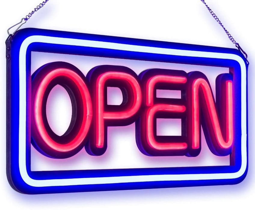 Tablichka OPEN NEON