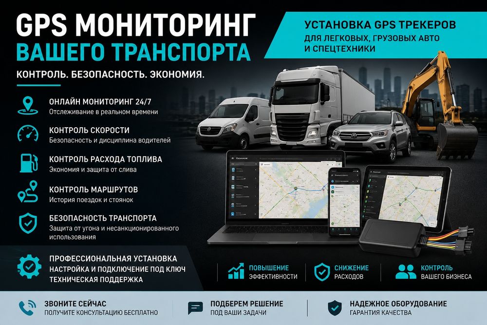 Установка GPS мониторинга | GPS трекер | Контроль транспорта | Монитор