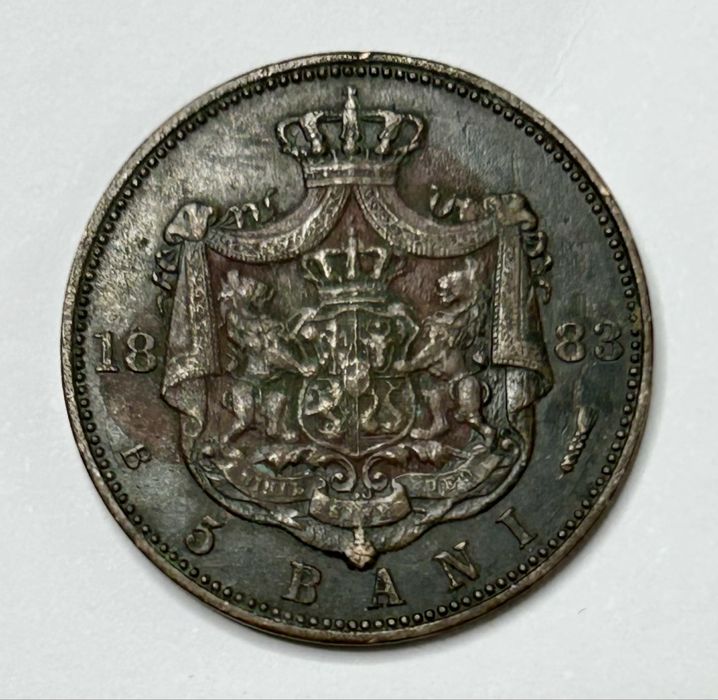 5 bani 1883 Moneda Romania Carol I Rege