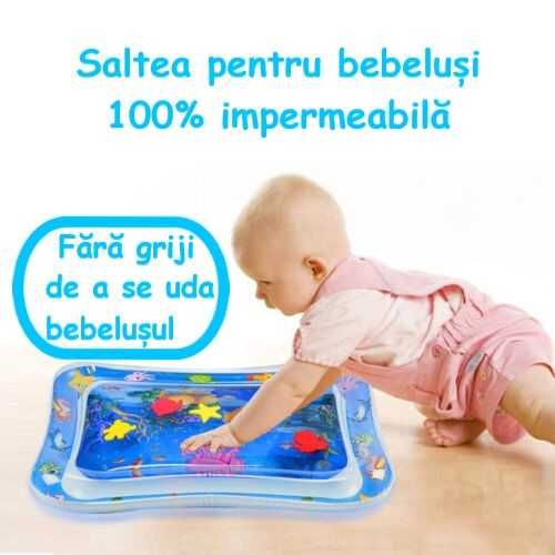 Saltea cu apa si centru de activitati pentru bebelusi 65 cm x 50 cm