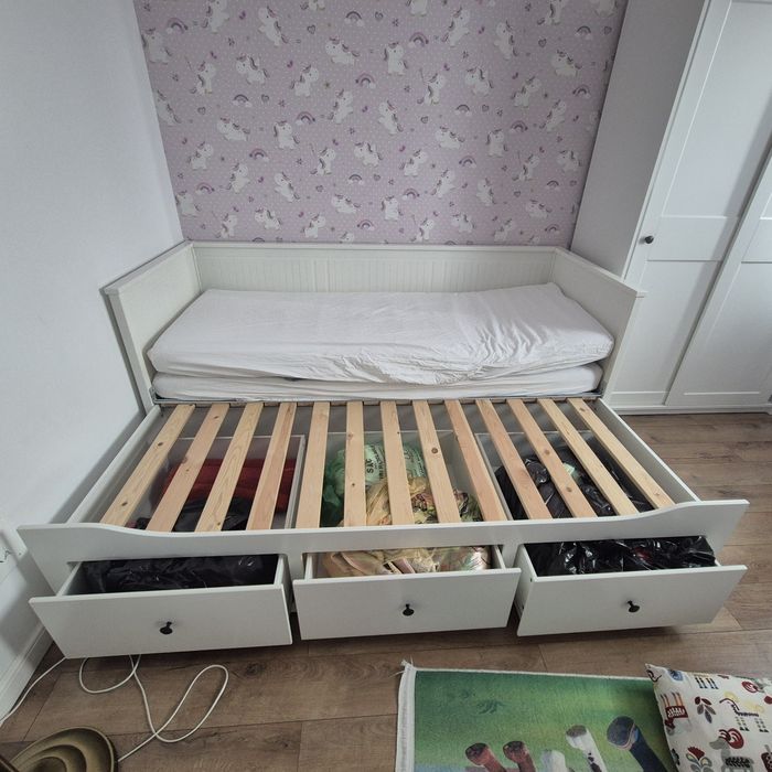 Vand pat copii divan alb Ikea