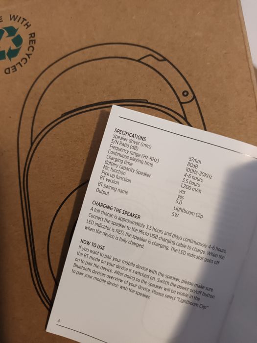 НОВА преносима колонка XD Design, 1200mAh, Спиди- от 131.16 на 100лв!