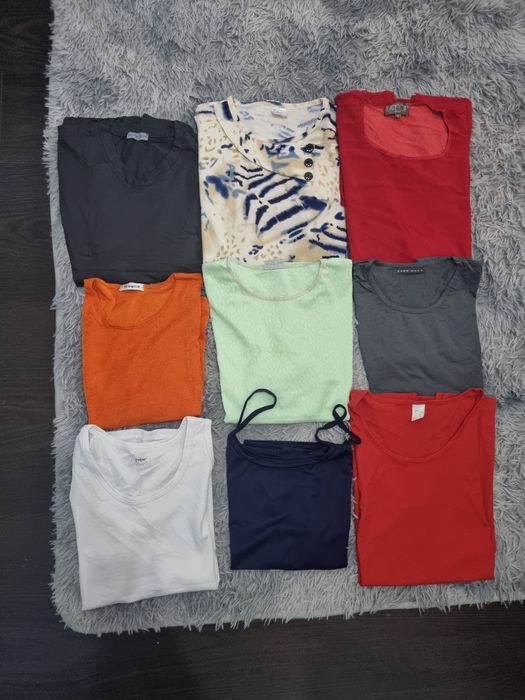 Lot 9 bluze / tricouri / topuri damă XL