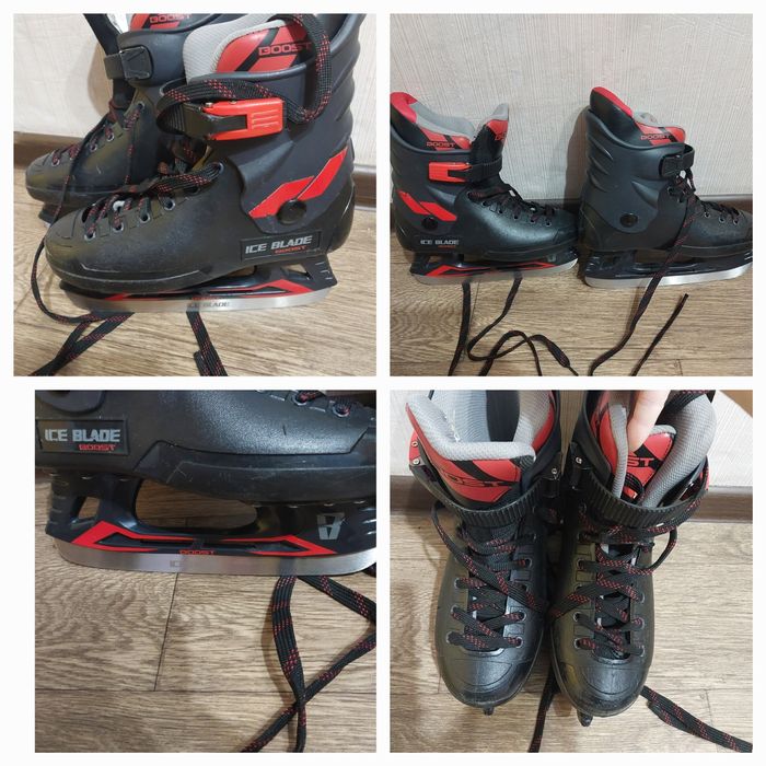 Коньки в отличном состоянии! Лезвие без повреждений и ржавчины