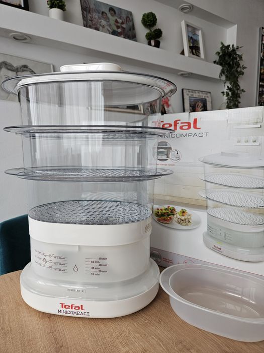 Aparat de gatit cu aburi Tefal Mini Compact VC130130, 650 W, 6.5 l, Al
