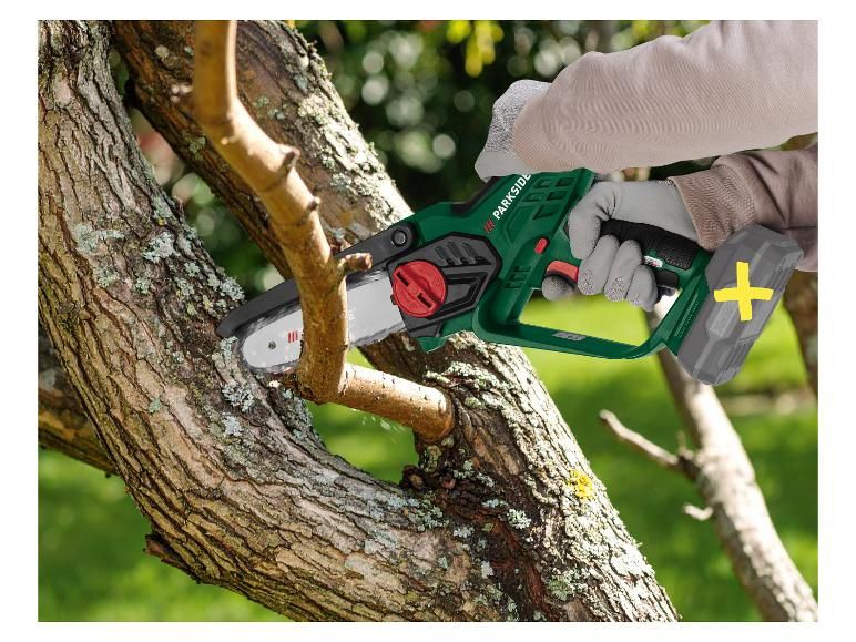 PARKSIDE Акумулаторен верижен трион 20V, Парксайд резачка за клони 20V