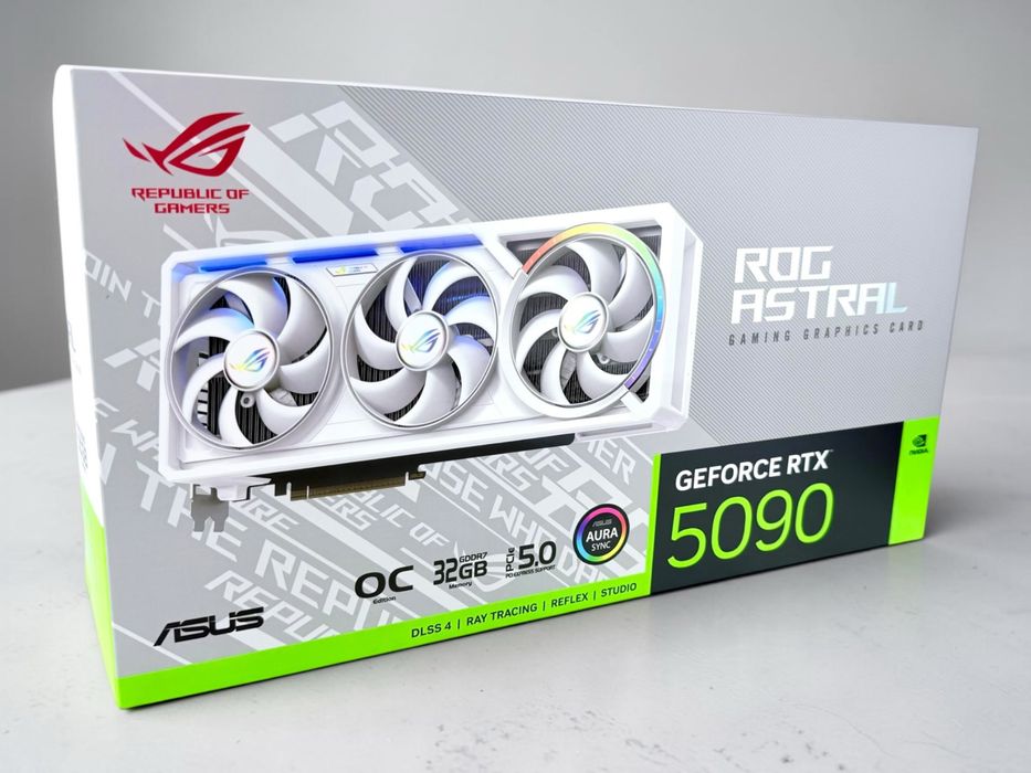 ASUS ROG Astral GeForce RTX 5090 32GB GDDR7 OC Edition Aura Sync White ЧИСТО НОВА!