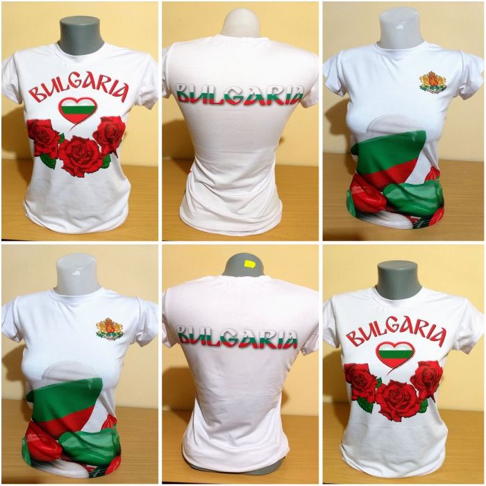 Дамска тениска на България - високо качествена сублимация - 3 варианта