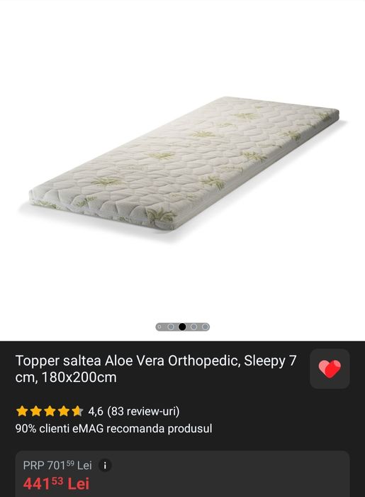 Topper 7cm nefolosit