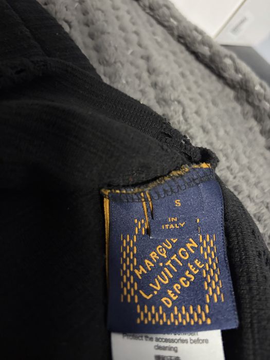 Louis Vuitton Black Textured Knit T-Shirt