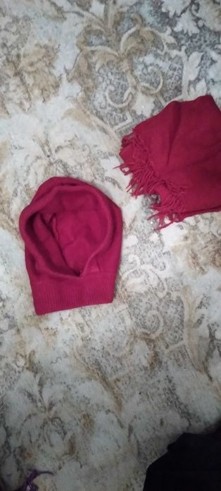 Капор и шарф ангора