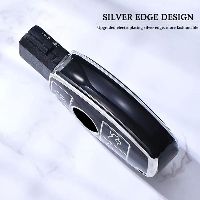 Луксозен калъф за ключ Mercedes + ключодържател