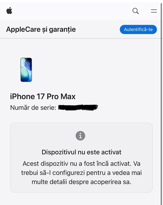 iPhone 17 Pro Max Nou 256GB