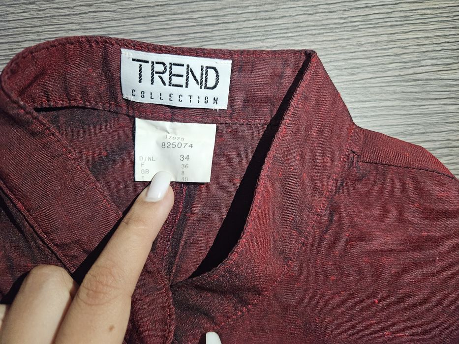 Rochie tip cămașă TREND burgundi