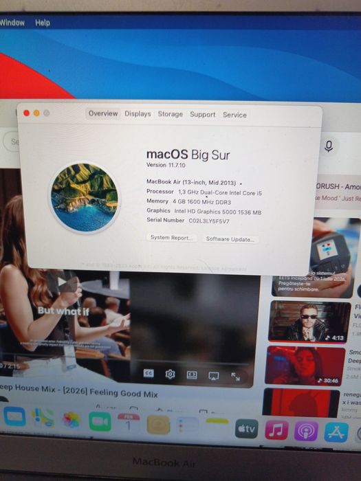 Macbook Air 2013 Intel i5 4gb ram 128 ssd 13inch