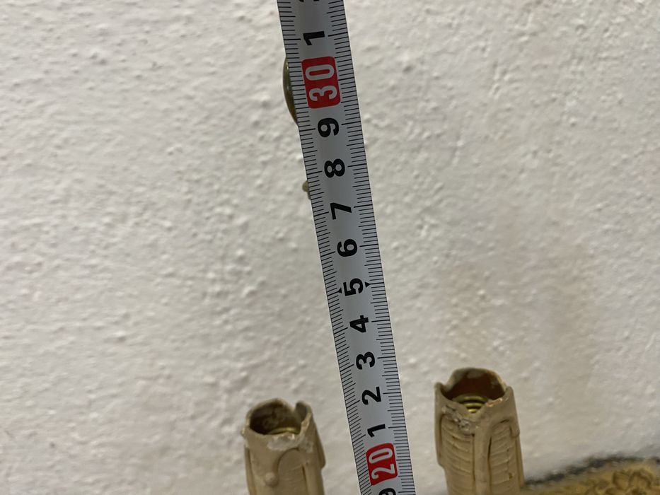 Стара френска лампа от масивен месинг