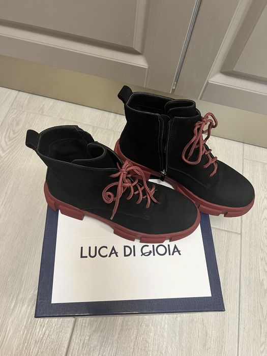 Bocanci din piele nabuc Luca Di Gioia