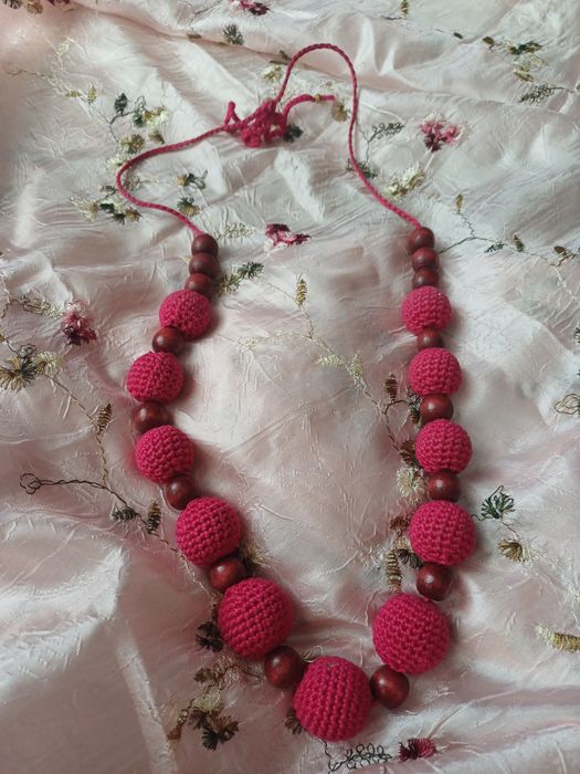 Бусы, вязаные, креативные