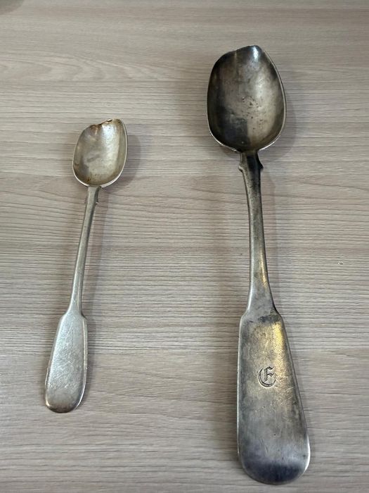 Антиквариат ложки серебро