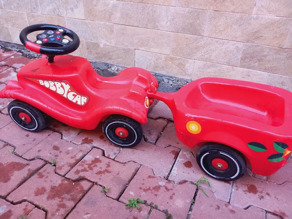 Vand jucarie pentru copii masinuta cu remorca