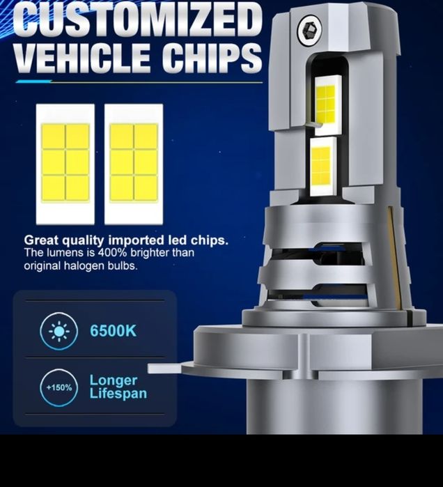 много мощни led CSP лед крушки H1 H4 H7 H11 T10 (автомобил  лампи кола