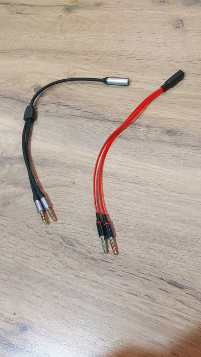 Переходники для наушников из 3.5 jack на два - звук и микрофон
