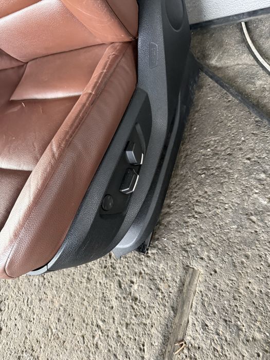 Scaune față piele Zimtbraun BMW Seria 5 F10 / F11 (2011) – Încălzire, Electrice maro ideale pt proiecte mobilier .. oem bme
