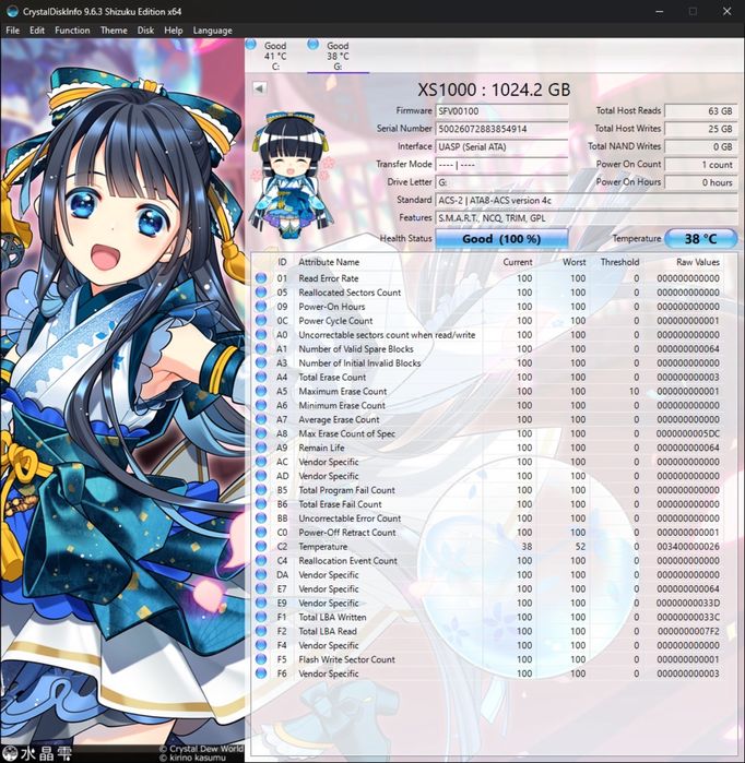 Новый 1TB ssd внешний Kingston XS2000