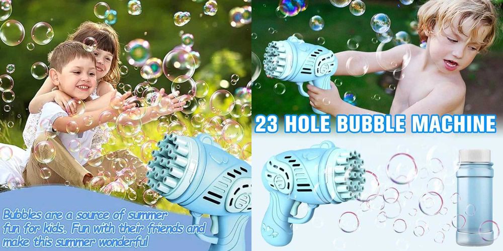 Pistol de facut baloane de sapun, cu 23 duze. Nou ambalat!