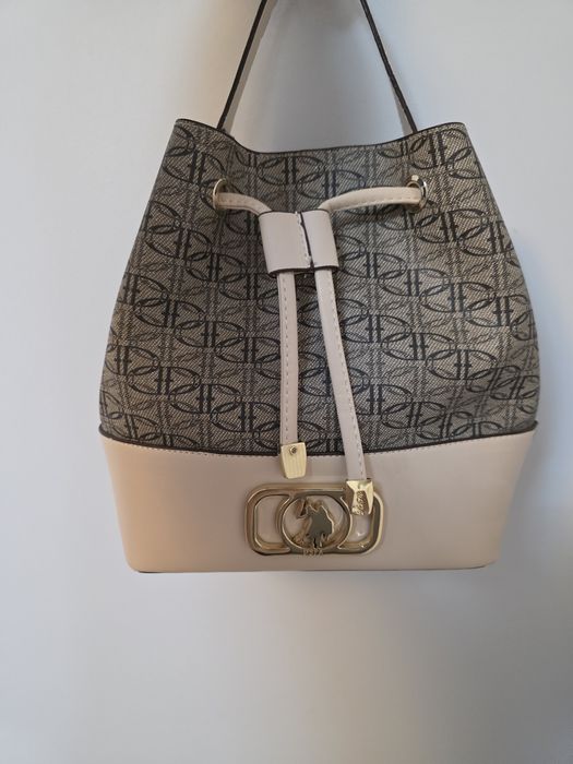 U.S. Polo Assn. Дамска чанта  в бежово