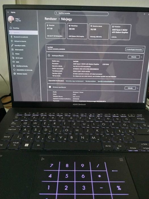 Laptop Zenbook um3402ya