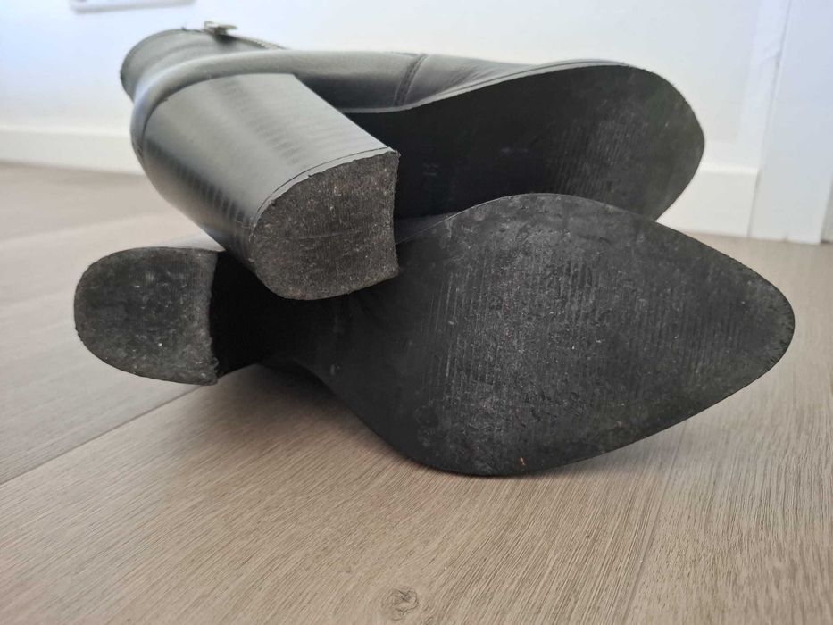 Botine piele naturala neagra Lasocki