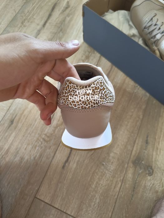 Noi New Balance 37 damă teniși sport bej leopard 500 sneakers piele